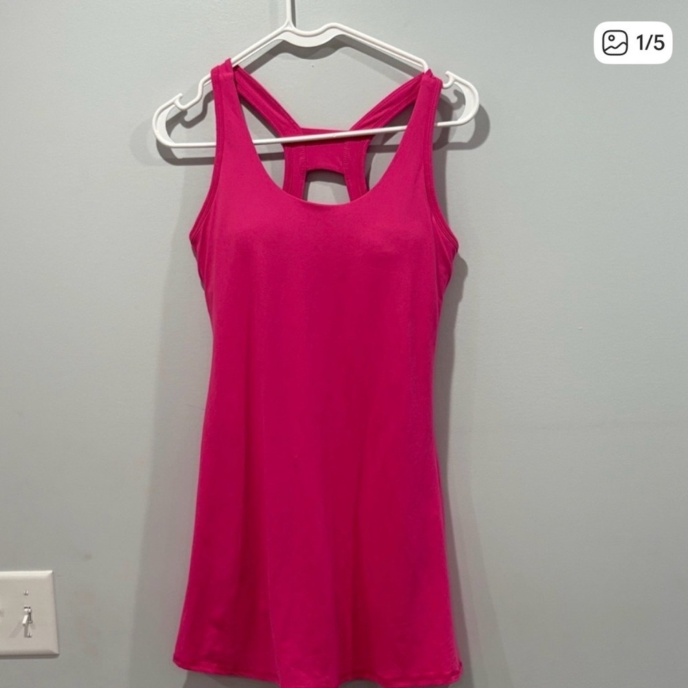 Vibrant Pink Sleeveless romper - Picture 6 of 7